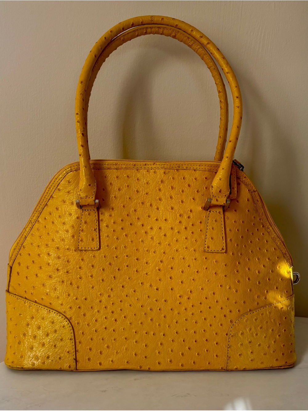 Cleo and Patek Mustard Leather Shoulder Bag